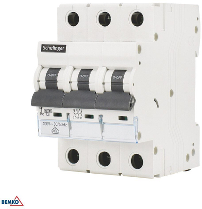 Siguresë automatike Schelinger 3P C 10A, 6kA, VDE