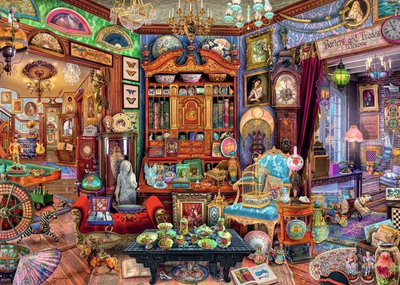 Puzzle Ravensburger Treasure Trove 16576, 1000 pjesë, skenë dyqan antik, shumëngjyrësh