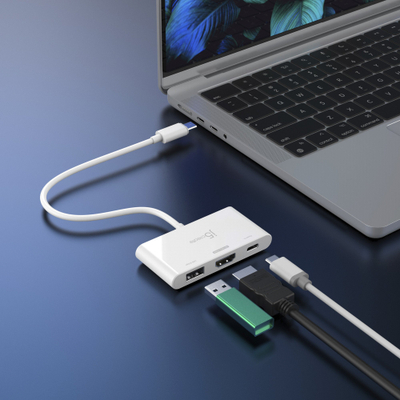 Adapter USB C në HDMI J5create JCA399, 4K 144Hz, USB 3.2, Power Delivery 100W, i zi