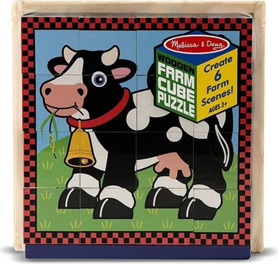Puzzle me blloqe druri me piktura Melissa & Doug, për fëmijë nga mosha 3 vjet