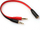 Kabllo ndarëse Mozos ASM-2, Jack 3.5mm në 2x Jack 3.5mm, 0.2m, e kuqe