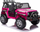 Makina elektrike për fëmijë Leantoys Jeep 4x4, rrota EVA, 2 ulëse, rozë