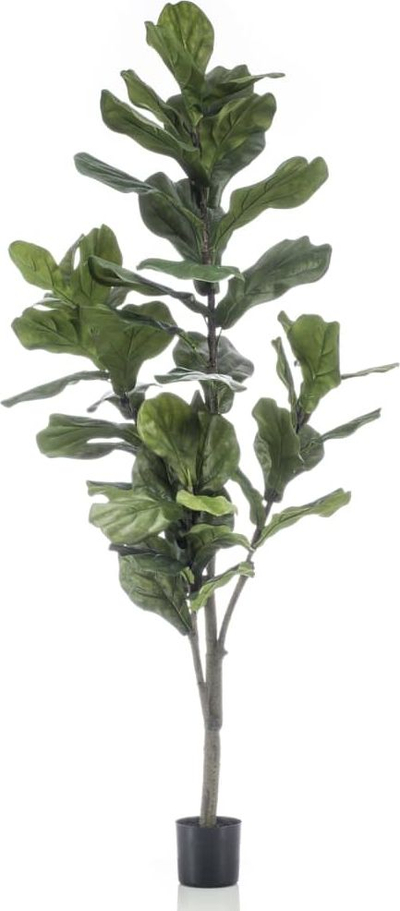 Bimë artificiale për dekor Emerald Ficus Lyrata, 160 cm, me vazo, jeshile