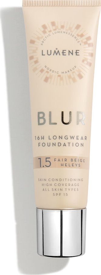 Фондација Lumene Blur 1.5 Fair Beige, висока покривност, SPF 15, 30ml
