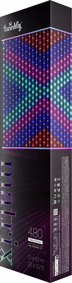Panel LED dekorativ Twinkly Matrix HD, 480 LED RGB, 1m x 1m, shumëngjyrësh