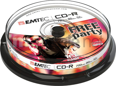Disqe CD-R Emtec Classic, 700MB, 52x, paketim 10 copë