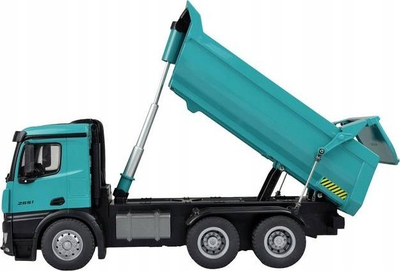 Kamion me telekomandë Amewi Mercedes Benz Arocs 2651 RTR, model 6x4, me LED, ngjyrë tyrkiz