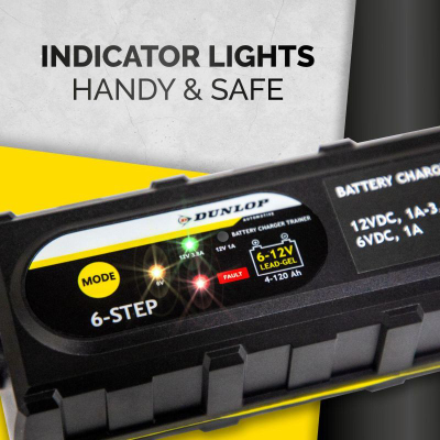 Karikues baterie Dunlop Intelligent, 3.8A, 6-12V, i zi