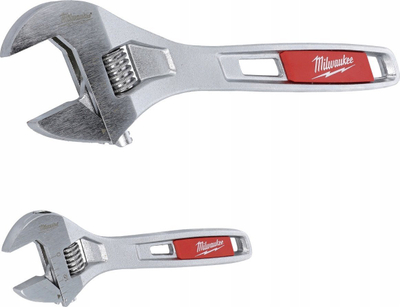 Set çelësa të rregullueshëm Milwaukee SAE, 6" 10", 2 copë, metalik i argjendtë