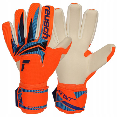 Doreza portieri Reusch Attrakt Gold X NC World Cup, latex profesional, Negative Cut, portokalli