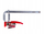 Kllapë shtrënguese Tvardy Ratchet Clamp Type F 250x100mm, çelik i farketuar, dorezë plastike, e kuqe