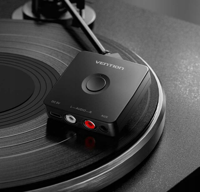 Marrës audio Bluetooth Vention BCR1, Bluetooth 5.1, AUX RCA, i zi