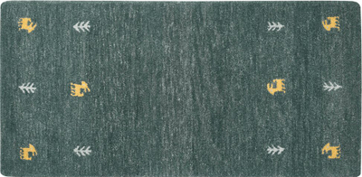 Tapet CALTI Gabbeh, lesh, 80 x 150 cm, jeshile e errët