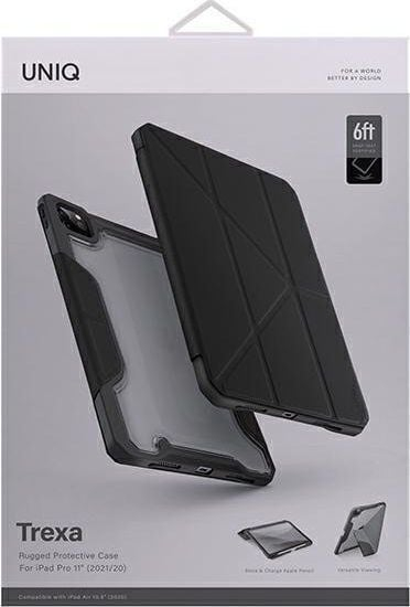 Mbrojtëse tableti PanzerGlass UNIQ Trexa për iPad Pro 11 2020/2021, sleep/wake, antimikrobiale, e zezë
