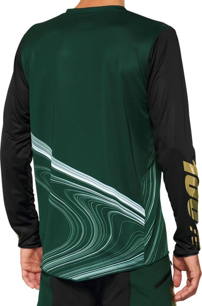 Bluzë çiklizmi 100% R-CORE X LE, me mëngë t’gjata, për enduro DH, forest green, XL