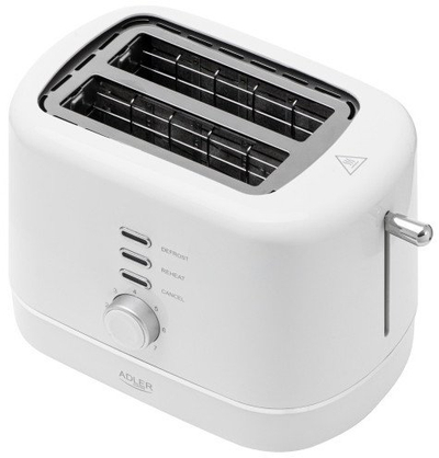 Toaster Adler AD 3224, 7 nivele pjekje, funksion defrost edhe reheat, i bardhë
