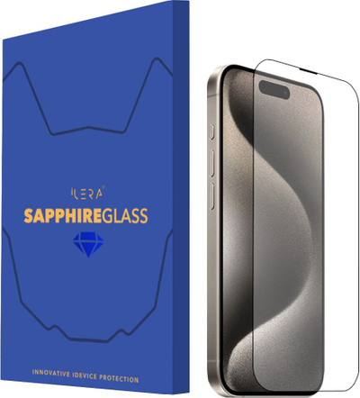 Mbrojtës ekrani iLera Sapphire Ultra Glass, për iPhone 16 Plus 15 Plus, transparent