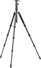 Tripod për kamerë Fotopro 58, alumin, kokë sferike, 8 kg, i zi