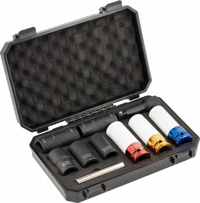 Set çelsash goditës Hogert Technik HT4R108, 1/2", 10 copë, në kuti plastike