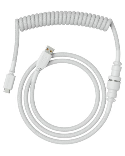 Kabllo tastiere Glorious Coiled, USB-C, 4.5ft, i bardhë