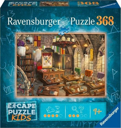Puzzle fëmijësh Ravensburger Escape Kids Wizard School, 368 copa, 9+, shumëngjyrësh