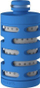 Filtra uji rezervë Philips AquaShield GoZero Fitness AWP287/58, set 3 copë, blu