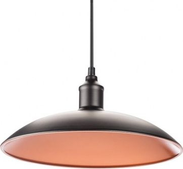 Lampë varëse Smartwares stil industrial, metal, Ø32cm, e zezë me bronz