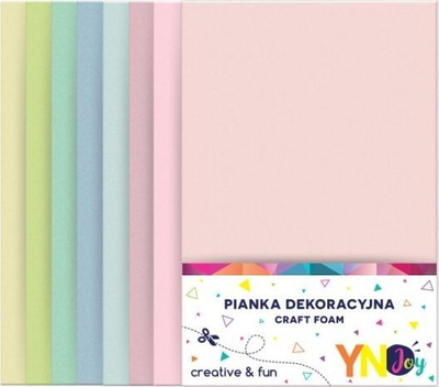 Shkumë dekoruese Interdruk INT, set me 8 fletë A4, ngjyra pastel