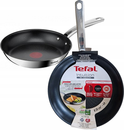 Tigan Tefal Titanium, 28cm, shtresë jo-ngjitëse, i zi
