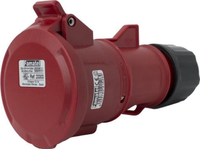 Prizë portative Famatel 23303, 32A 5P, IP44 400V, e kuqe