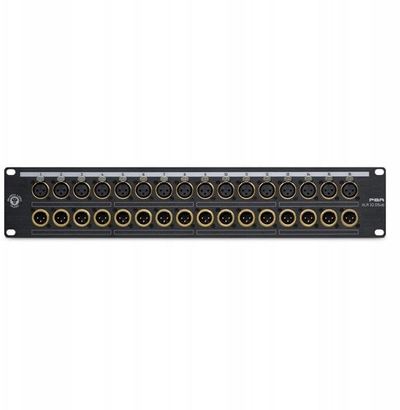 Patchbay audio Black Lion Audio PbrXLR32, 32 kanale, kontakte të veshura me ar, i zi
