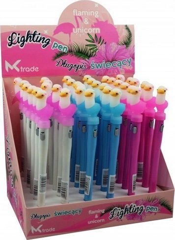 Set stilolapsash me dritë GoParty Lama Led Pen, 36 copë, bojë blu, shumëngjyrësh
