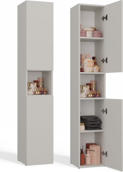Kolonë banjoje Topeshop Nel, me rafte, ngjyra cashmere