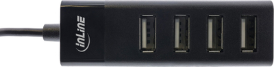 HUB USB InLine USB 2.0, 4 porta, 30cm, i zi
