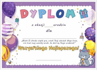 Diplomë ditlindje LearnHow A5, me tullumba, set 5 copë, shumëngjyrëshe