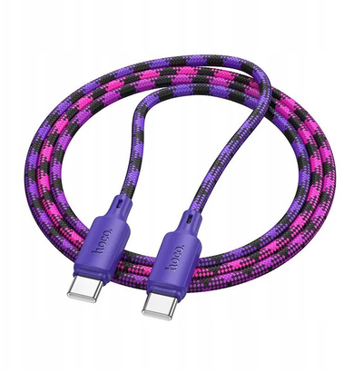 Kabllo Hoco X116 USB C në USB C, 1m, 60W, vjollcë me gradient
