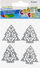 Ngjitëse dekorative Craft with Fun Christmas Stickers Glitter Christmas Tree, motive bredhi, efekt me shkëlqim