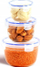 Set ena rrethore Dunya Seal, 3 copë, 625 ml 1200 ml 2100 ml, me kapak silikoni, transparente