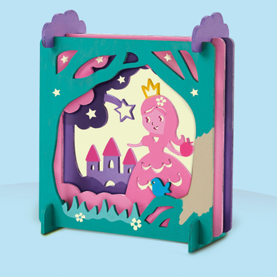 Set kreativ SES Creative 14137 Fairytale Shadow Box, ndrit në errësirë, i verdhë