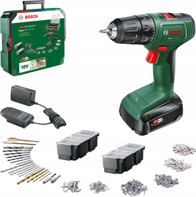 Trapano kaçavidë pa kabllo Bosch EasyDrill 18V 40, 18V, 1.5Ah Li Ion, me bateri dhe karikues