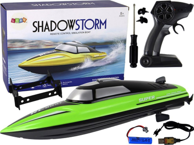 Varkë lodër me telekomandë Lean Shadowstorm, 2.4G, 26cm, jeshile