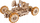 Puzzle 3D druri Lunar Rover, model mekanik, ngjyrë natyrale druri