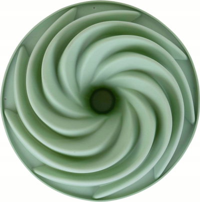 Kallëp silikoni La Cucina për tortë bundt, 24.5cm, formë spirale, i gjelbër i hapur