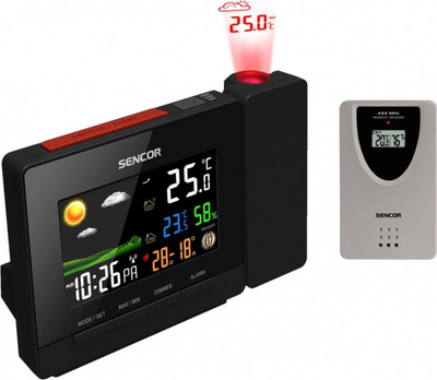Stacion elektronik i motit Sencor, i zi