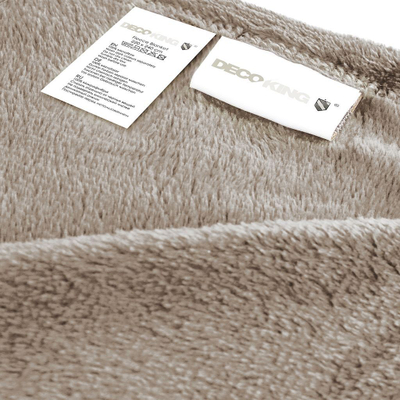 Batanije dekorative DecoKing Mic, 160 x 210 cm, mikrofiber, ngjyrë kapuçino