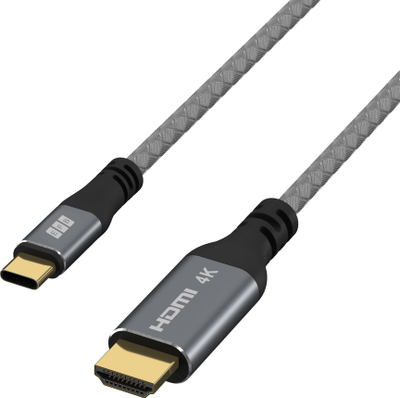 Kabllo video EFB USB C në HDMI, 1.8m, 4K 30Hz, gri