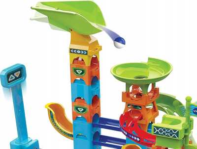 Set për me ndërtu me guralecë VTech Marble Rush Super Action Set L100 E, me zëra, shumëngjyrësh