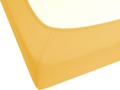 Çarçaf fitted BILAN JANBU, pambuk, 180 x 200 cm, mustard
