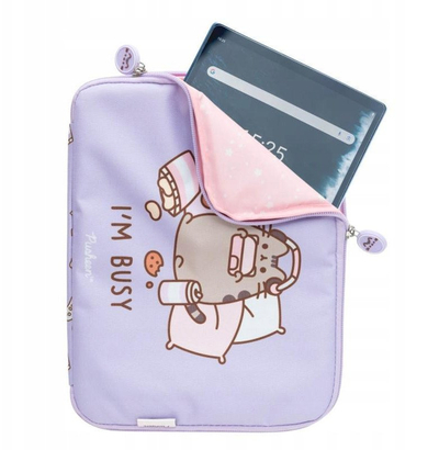 Kopertinë tableti Pusheen Im Busy, poliester, shumëngjyrëshe