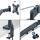 Krah monitori Leitz Ergo Space Saving, për dy monitorë, ergonomik, ngjyrë e zezë
